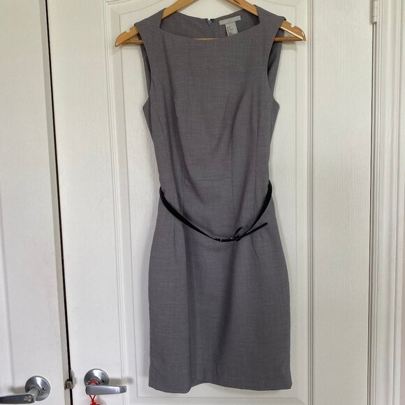 H&M Grey Pencil Dress Size 6 NWT - Picture 1 of 8